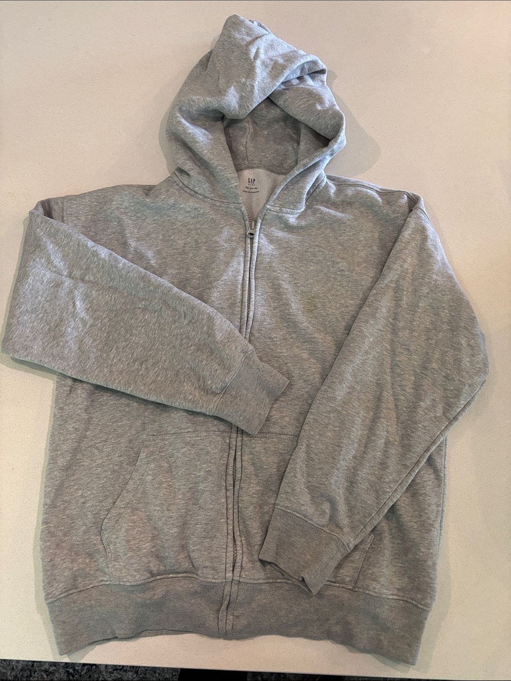GAP Kids Light Gray Full-Zip Hoodie